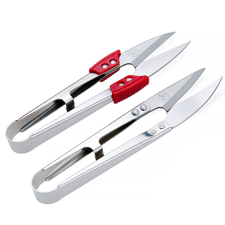 Bending yarn scissors, stainless steel curling head scissors, thread ends sewing, embroidery, trimming, small scissors for household use without springs